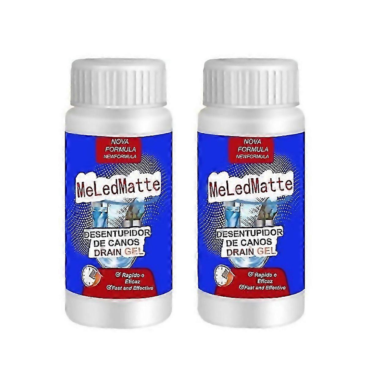 For 2pcs Powerful Pipe Dredging Agent Meledmatte Sink And Drain Pipe Dredge Agent Powder