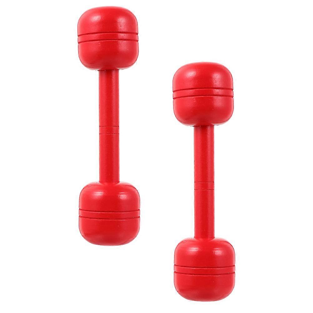 Kids Dumbbell Toy Wooden Dumbbell Playthings for Playing 2Pcs Pair