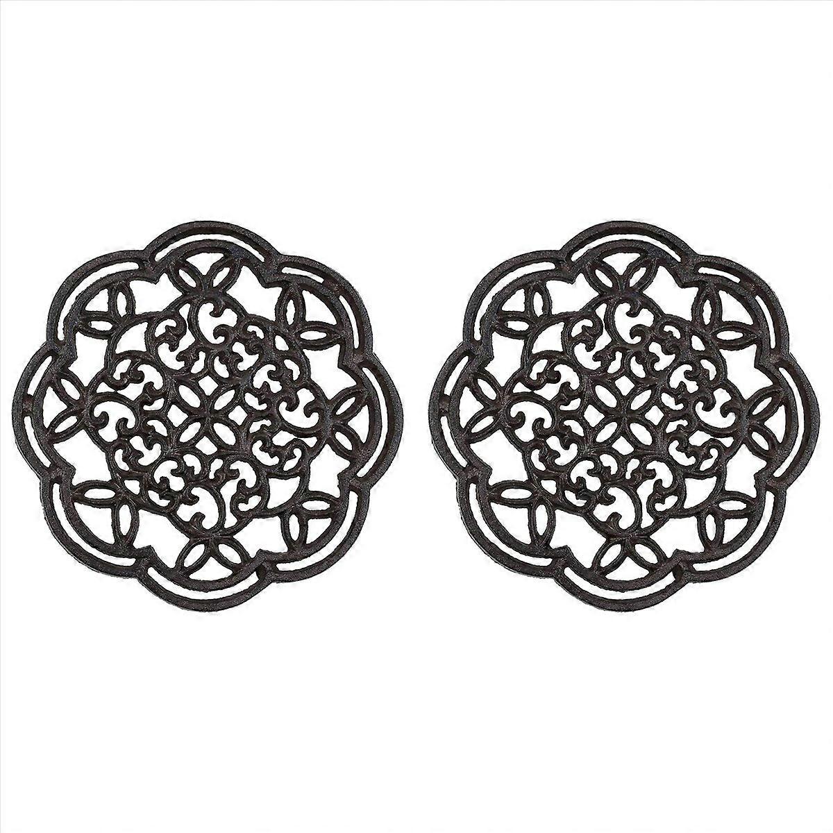 Round Cast Iron Heat-Insulation Trivet for Kitchen Dining Table Decor