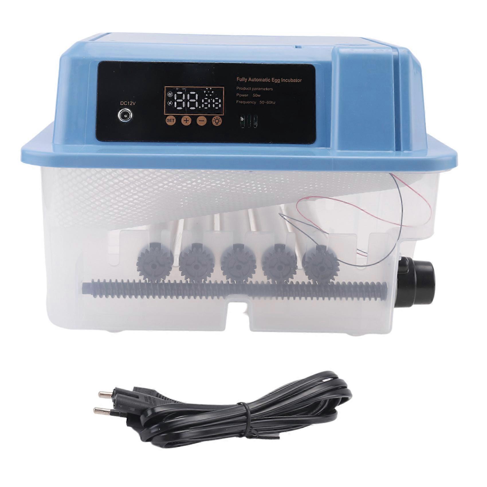 Automatic Intelligent Hatching Machine Automatic Egg Incubator 12 Eggs with Turner,Candler & Temperature Control EU Plug