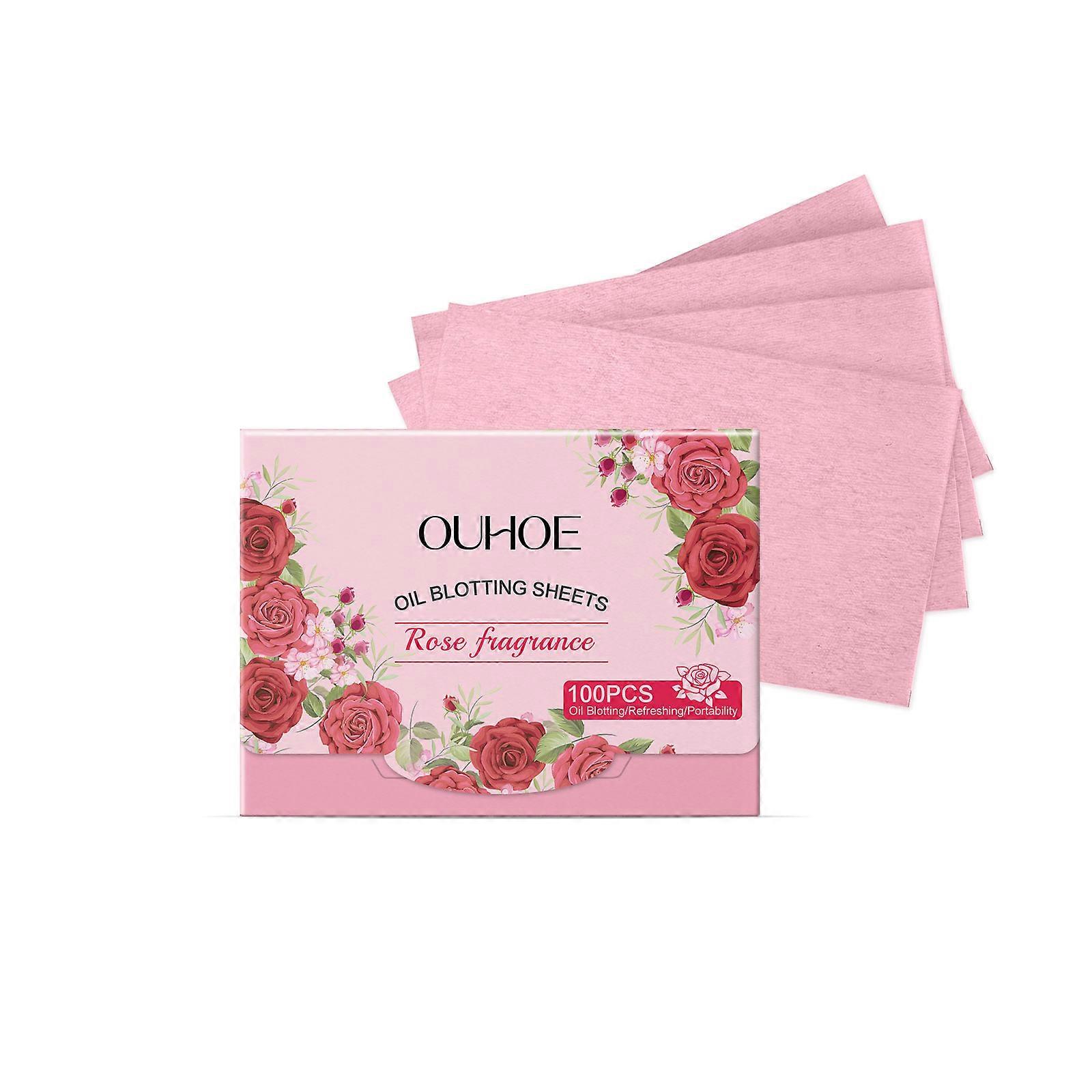 Ouhoe Heart Rose Oil-Absorbing Sheets Keep Face Clean, Comfortable And Refreshing Face Portable Oil-Absorbing Sheets