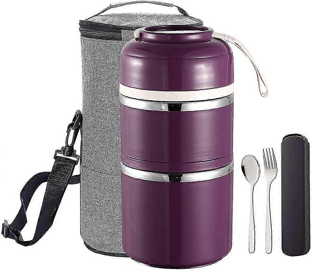 Stackable Lunch Box Stainless Steel Thermal Compartment Leakproof Lunch