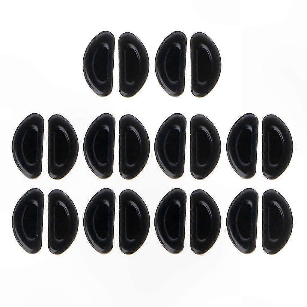 10 Pairs of Soft Silicone Self-Sticking Thin Nose Pads for Glasses Support