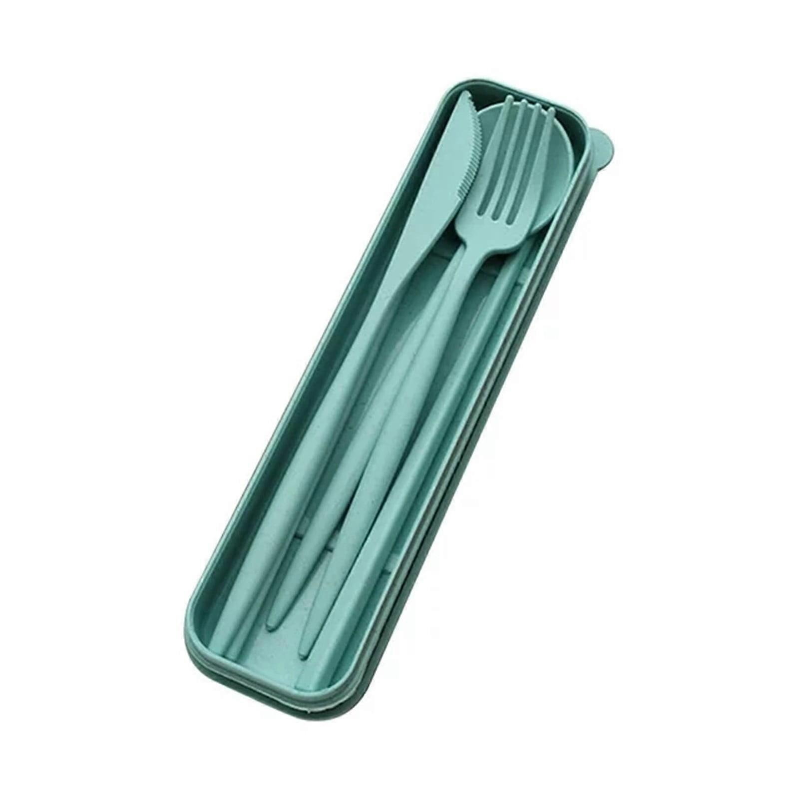 WRXMIJNHGSA Clearance 4Pcs/Set Flatware Sets Creative With Case Plastic Portable Spoon Fork Sets For Kitchen