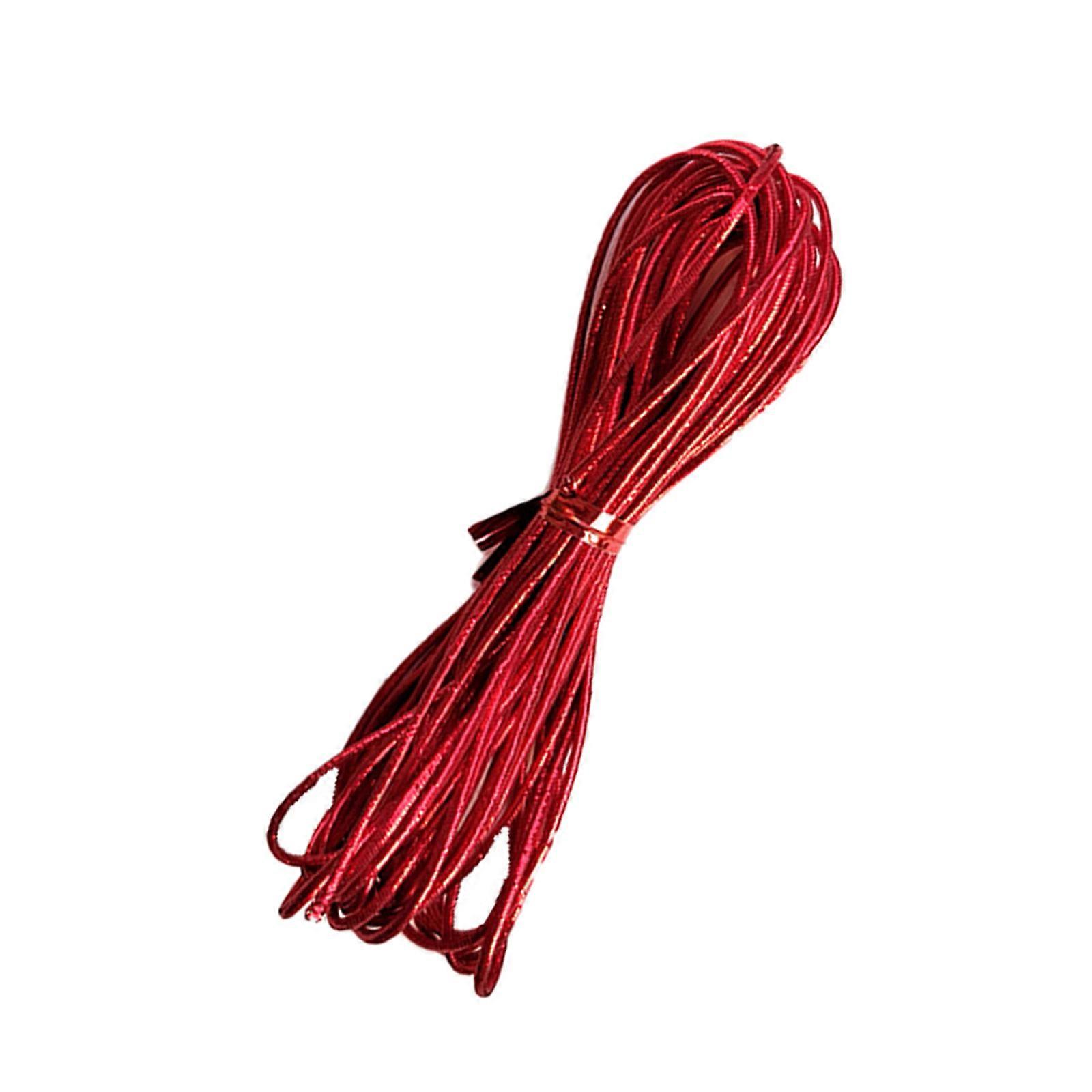 Elastic Metallic Hair Rope ornament Hairstyles Christmas Party Hair Jewelry Creative Gift For Women And Men  Red