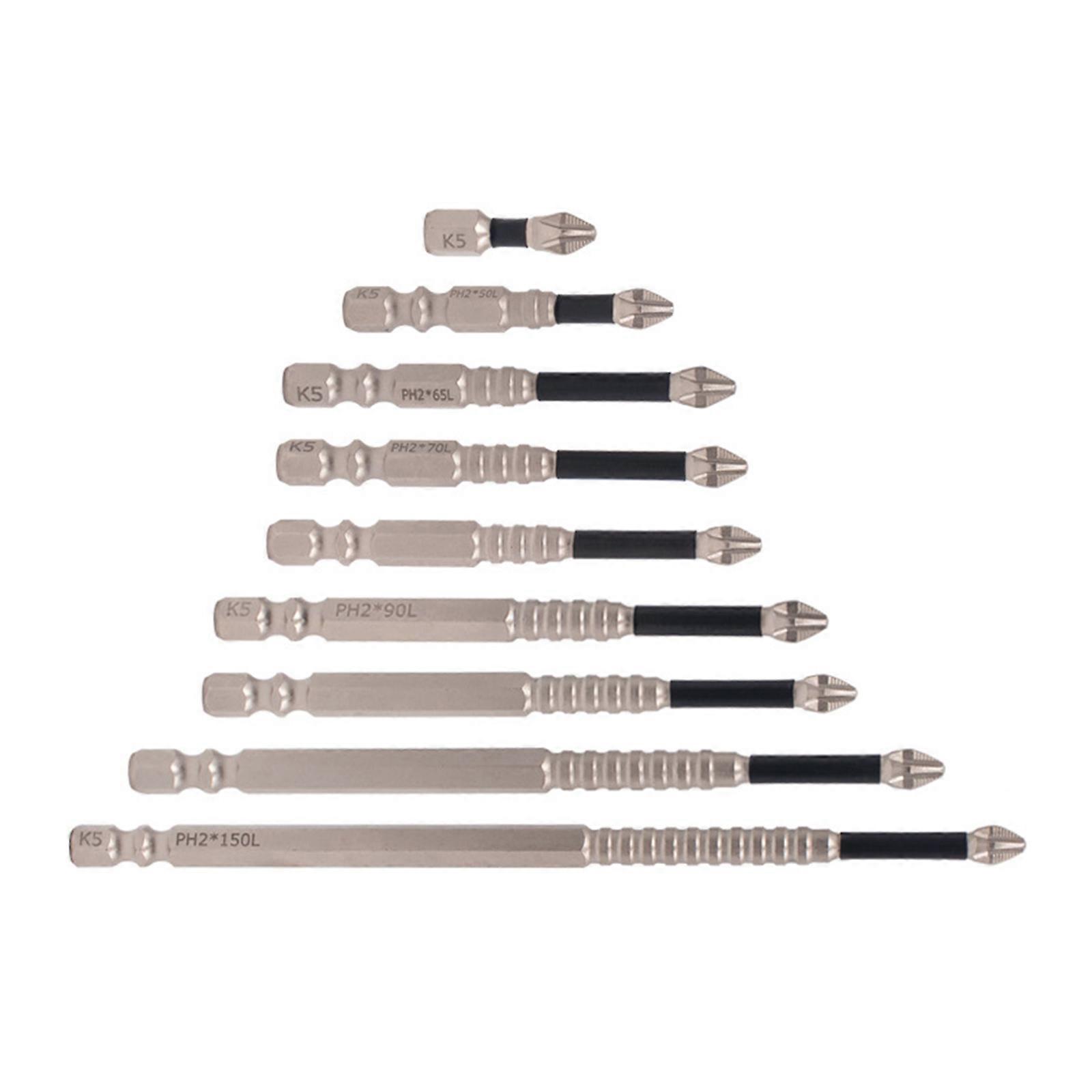 Ergonomic 9pcs High Magnetic Screwdriver Drill Bit 6.35mm Shank for Multiple Scenarios,Reliability for Every Task Multicolor