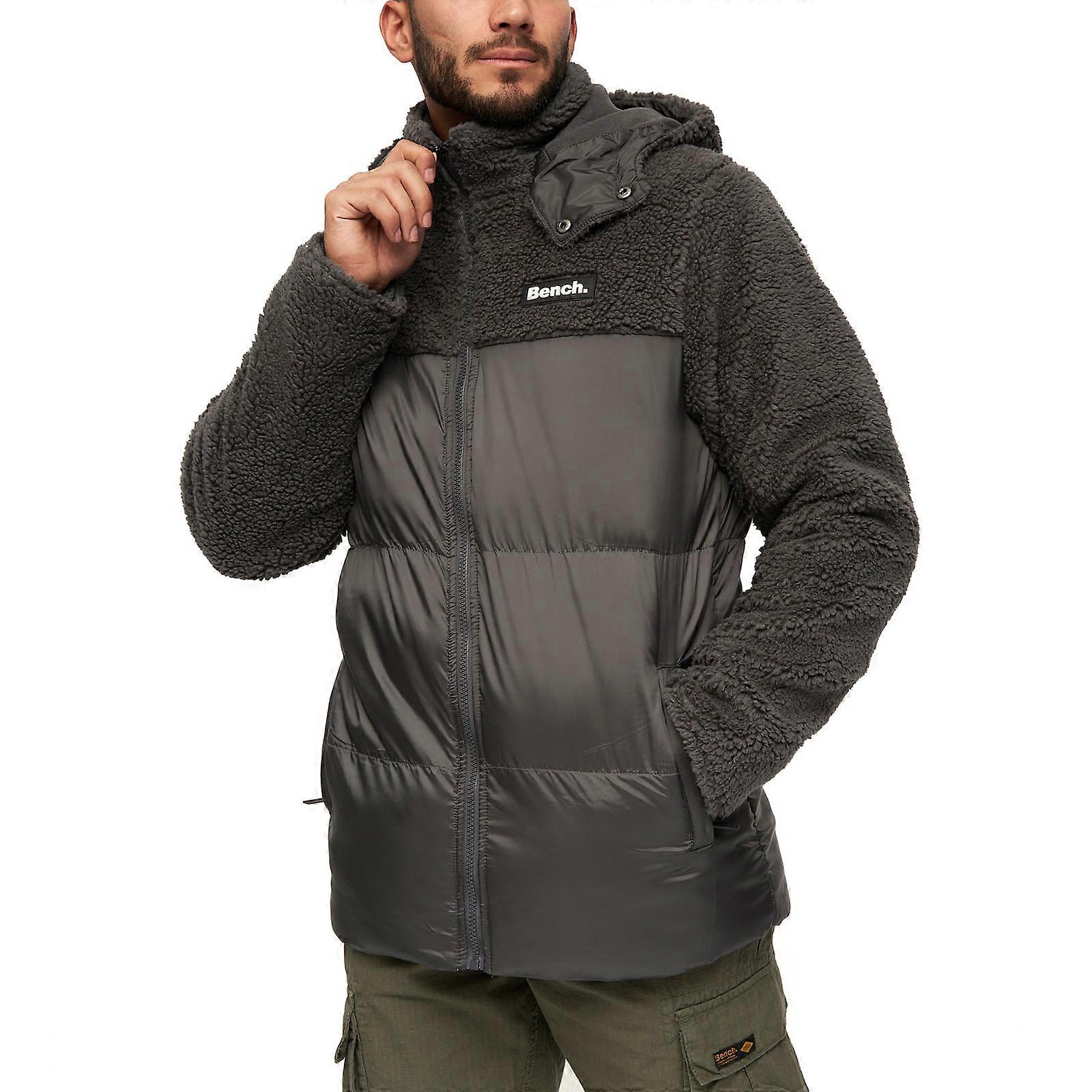 Bench Mens Detta Padded Contrast Sherpa Hooded Outdoor Warm Winter