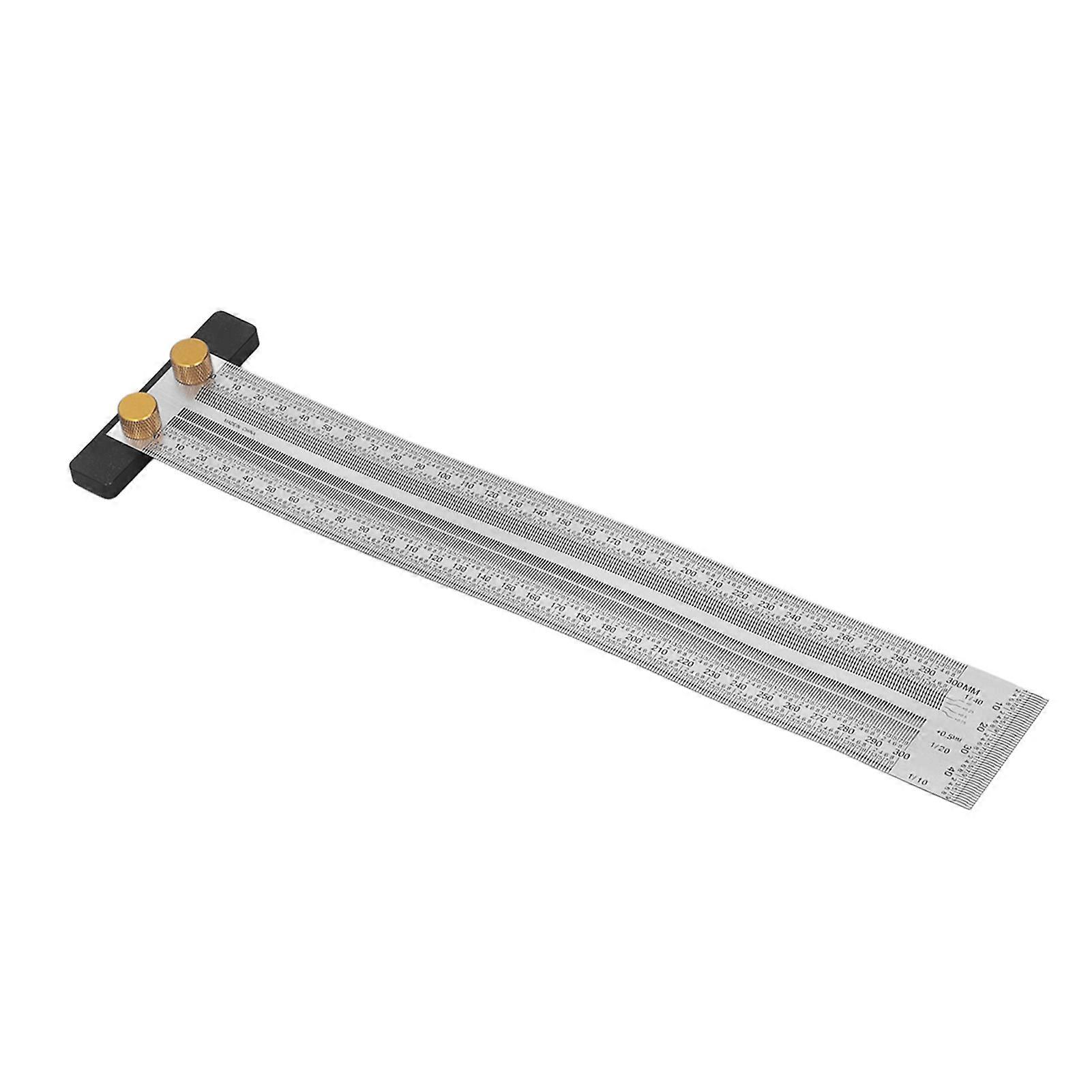 Marking T Ruler Stainless Steel Accuracy Scale Scribe Rulers Woodworking Measuring Tool 0‑300mm