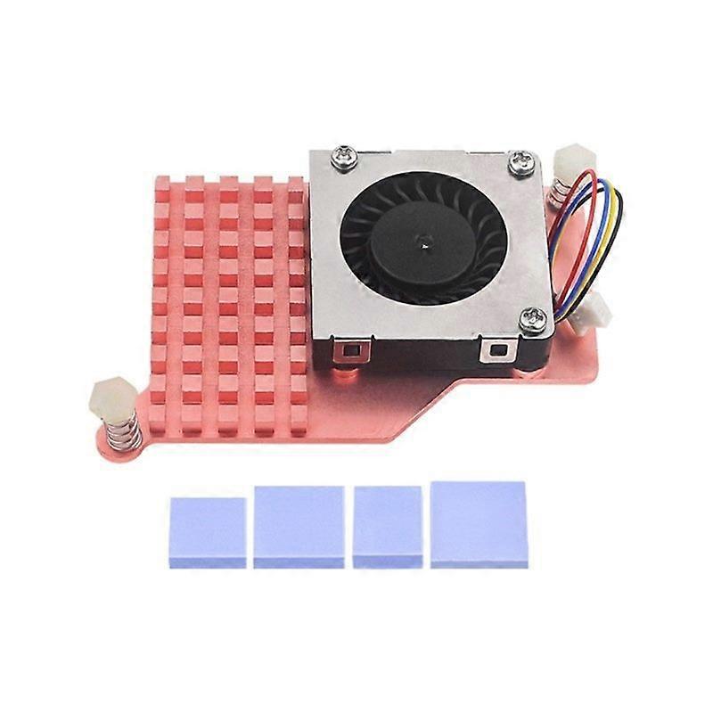 Active Cooling Fan Full Copper Heatsink Cooling Fin Adjustable PWN Fan for RPI5