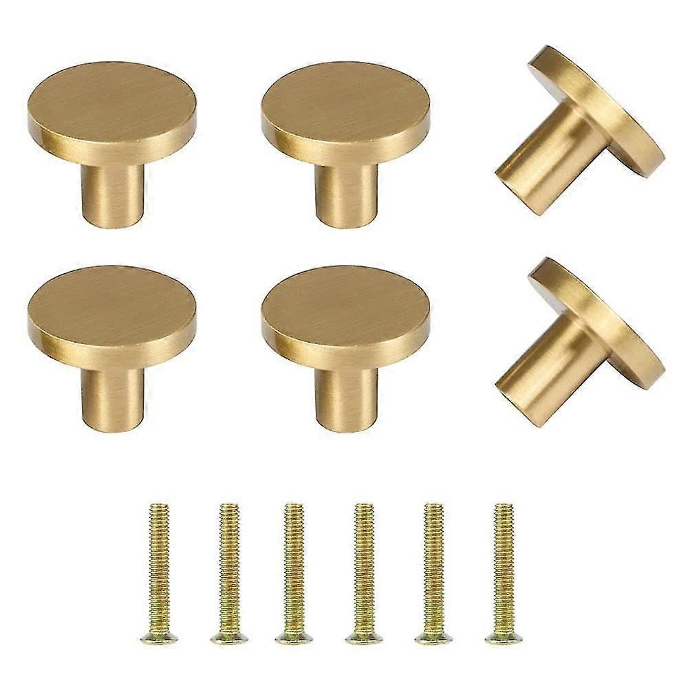 6 قطع الذهب مجلس الوزراء مقبض مقبض جولة الذهب مجلس الوزراء مقبض الباب نحاس النحاس مجلس الوزراء المقابض النحاس الأصفر