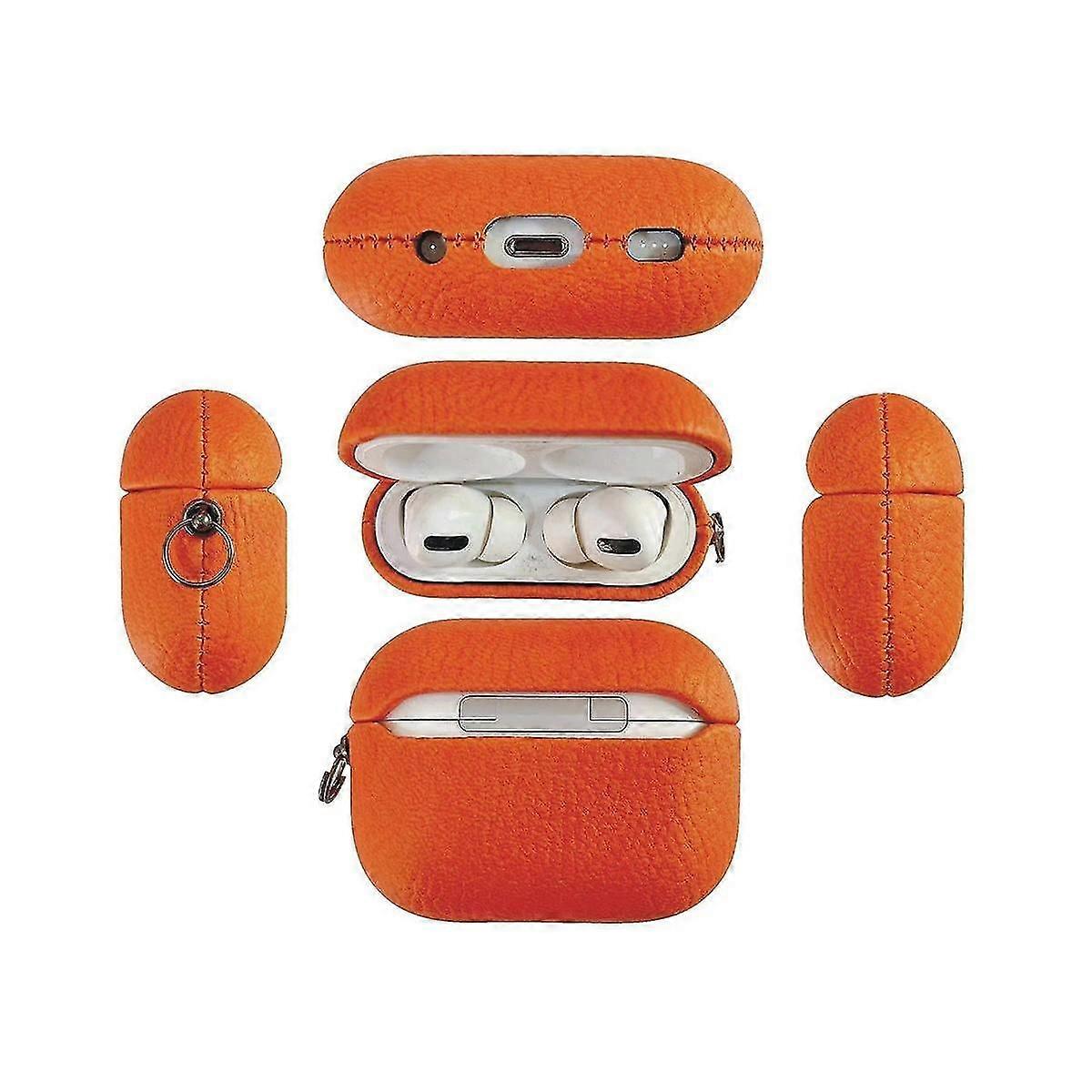 For Case Elegant Soft Lychee Pattern Protective Earphone Cover For Cases Shell Trend-black