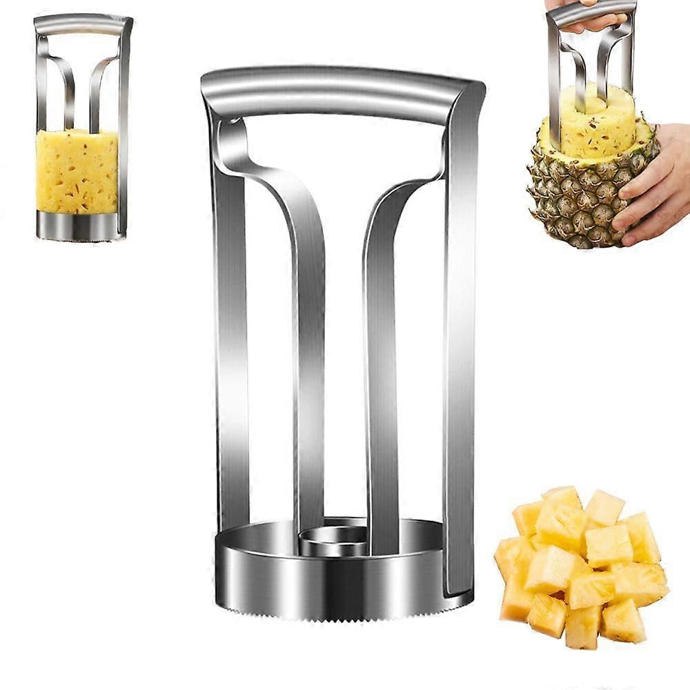 Stainless Steel Pineapple Corer and Slicer 2In1 Pineapple Cutter Tool With NonSlip Handle Dishwasher Safe