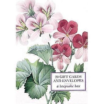 Tin Box Of 20 Gift Cards And Envelopes Redoute Geranium - Anness Publishing
