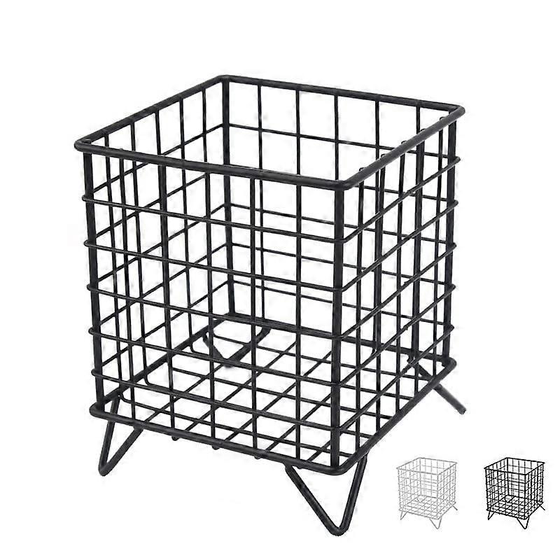 Mesh Storage Bin Stainless Steel Mesh OpenDesign Storage Container For Home Office Dorm Desk Organizer Silvery