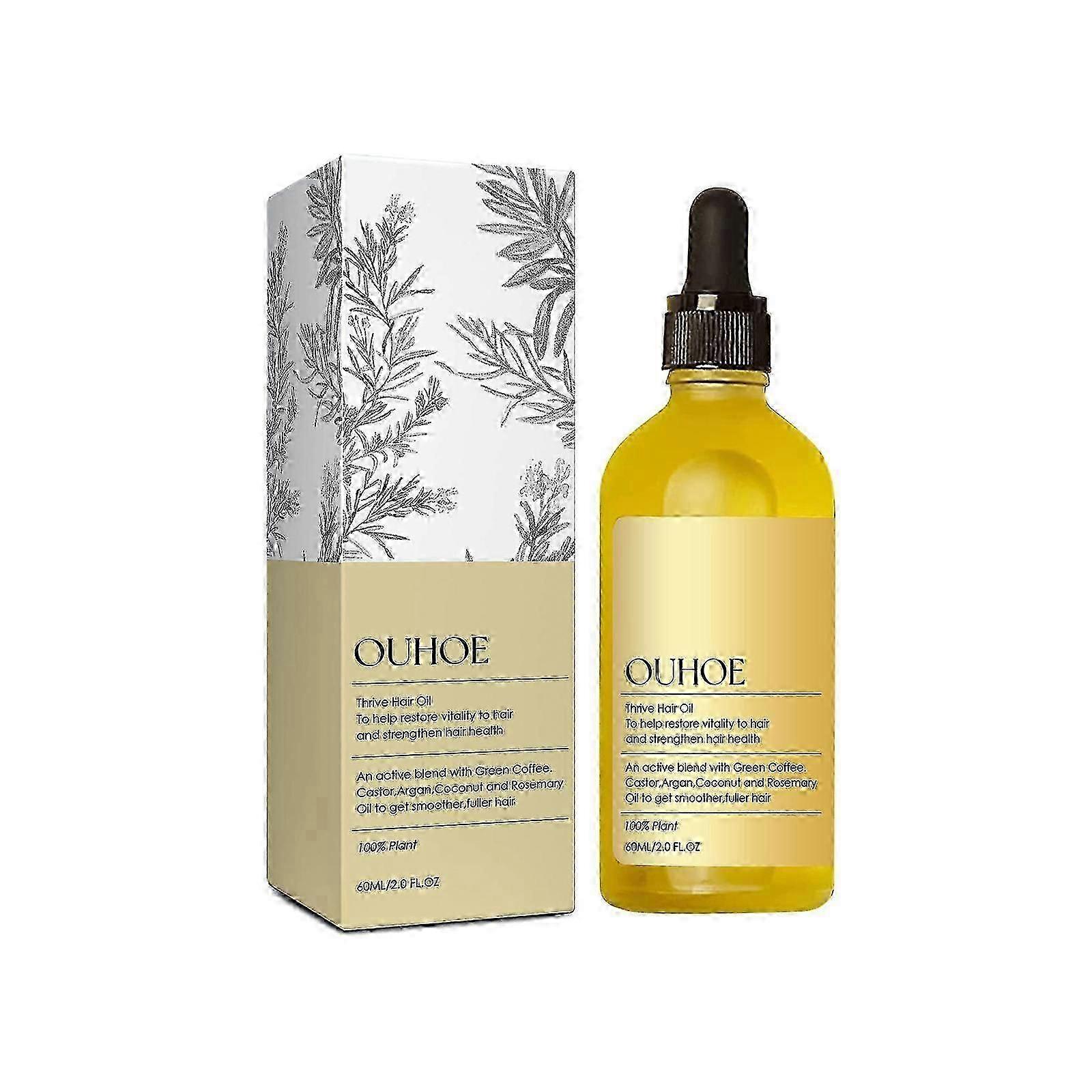 שמן אתרי לעיבוי שיער רוזמרין דגם חדש של OUHOE מתקן שיער יבש ופגום, מעבה ומחליק את השיער.