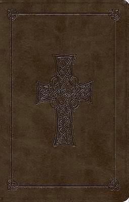 ESV Large Print Value Thinline Bible (TruTone Olive Celtic Cross Design)