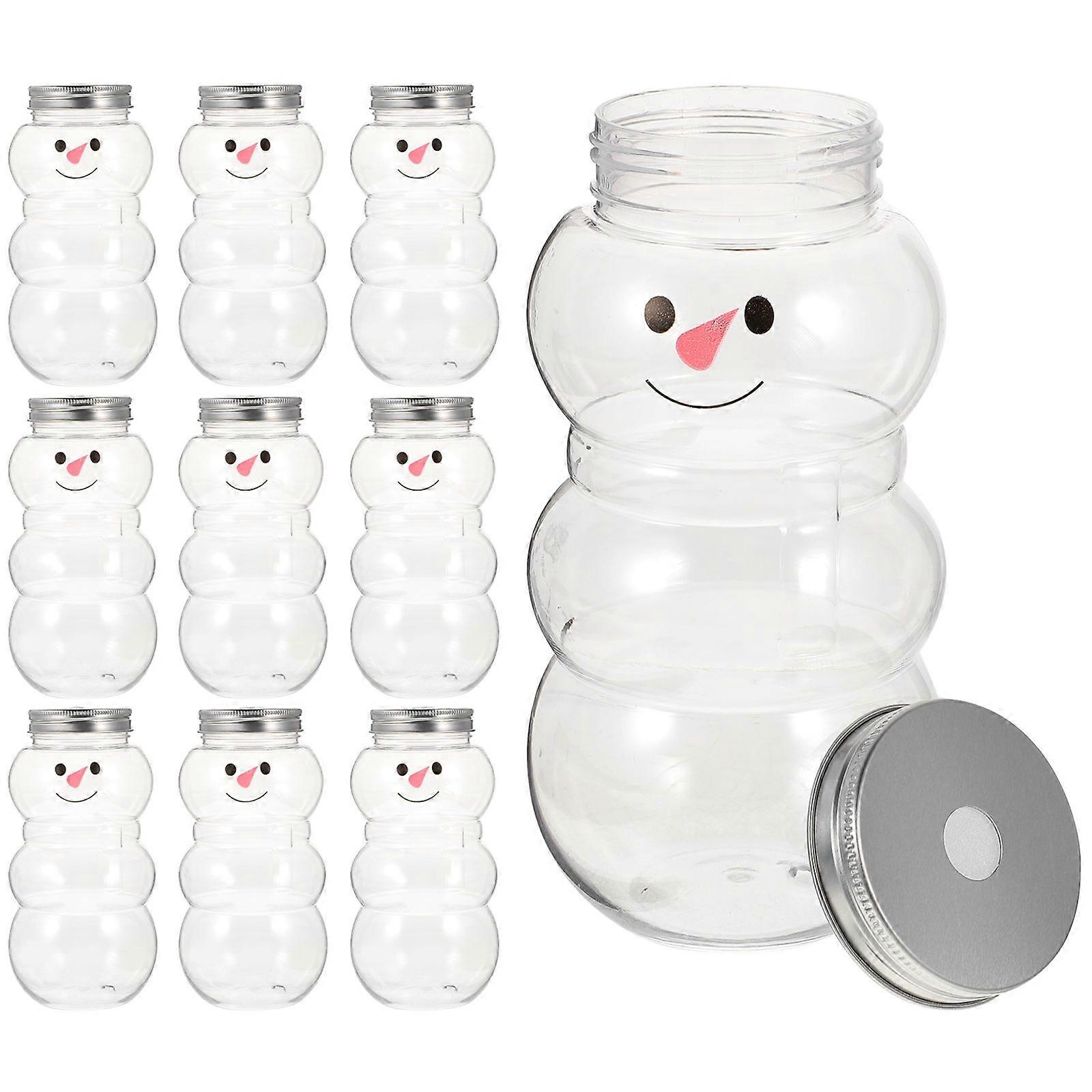 10Pcs Christmas Beverage Bottles Party Wrapping Bottles Empty Juice Bottles Milk Beverage Bottles Gift