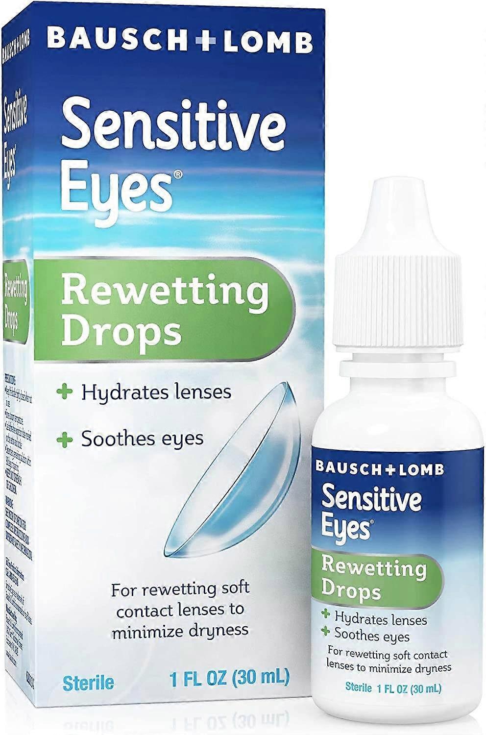 Ευαίσθητες σταγόνες ματιών για επανύγρανση μαλακών φακών για ελαχιστοποίηση της ξηρότητας, 1 ουγκιά