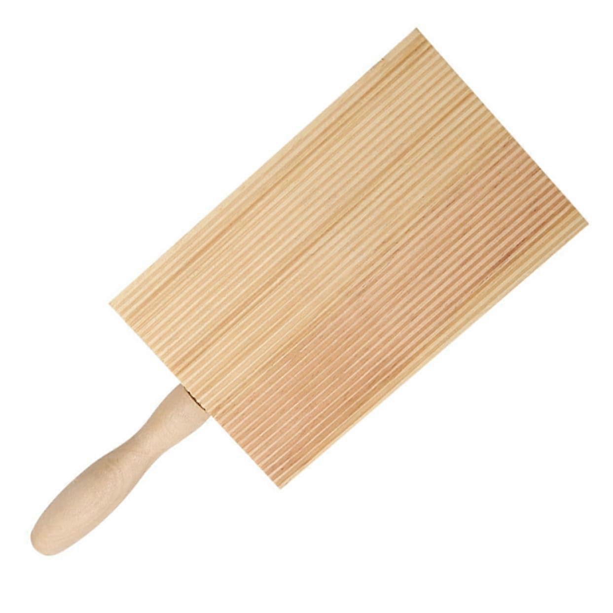 Ergonomic Handle Pasta Maker Board Solid Wood Dough Rolling Tool For Noodles And Cavatelli Multi Use