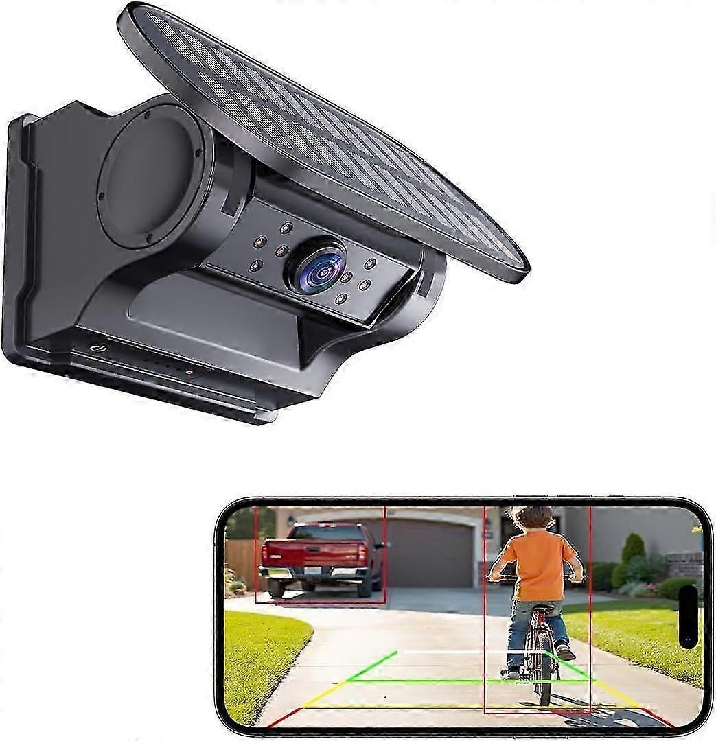 2025 Newest WiFi Magnetic Solar Powered Wireless Backup Camera, 10000mAh