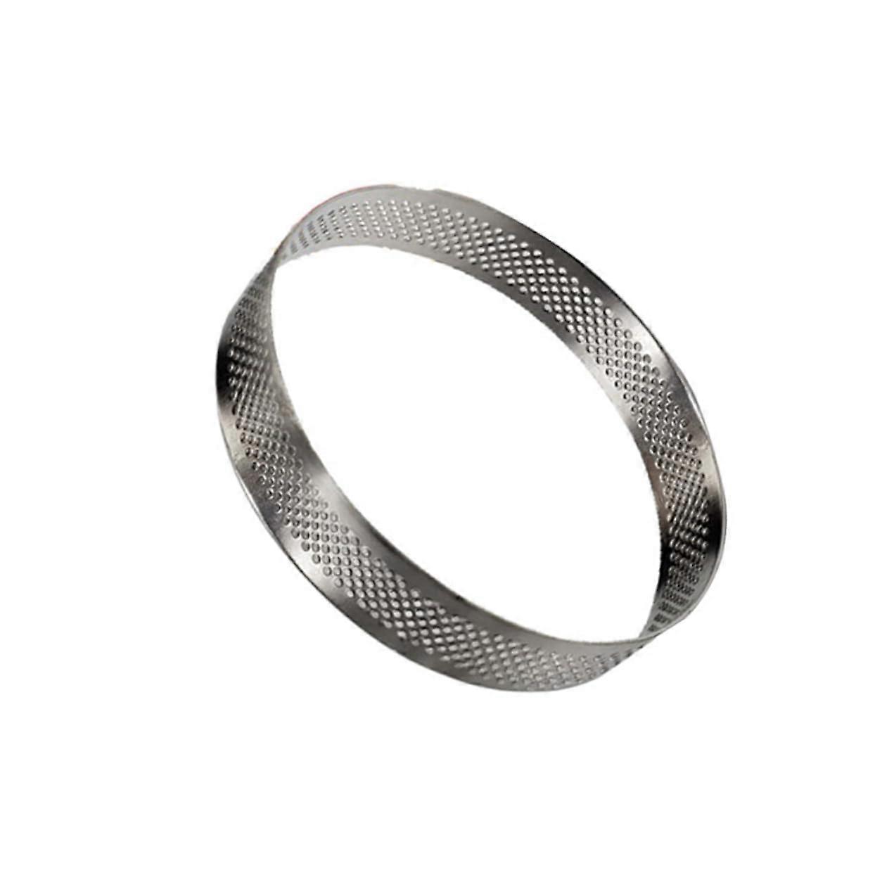 Stainless Steel Tart Ring with Perforated Design for Even Baking Small Pies Cheesecakes Custards