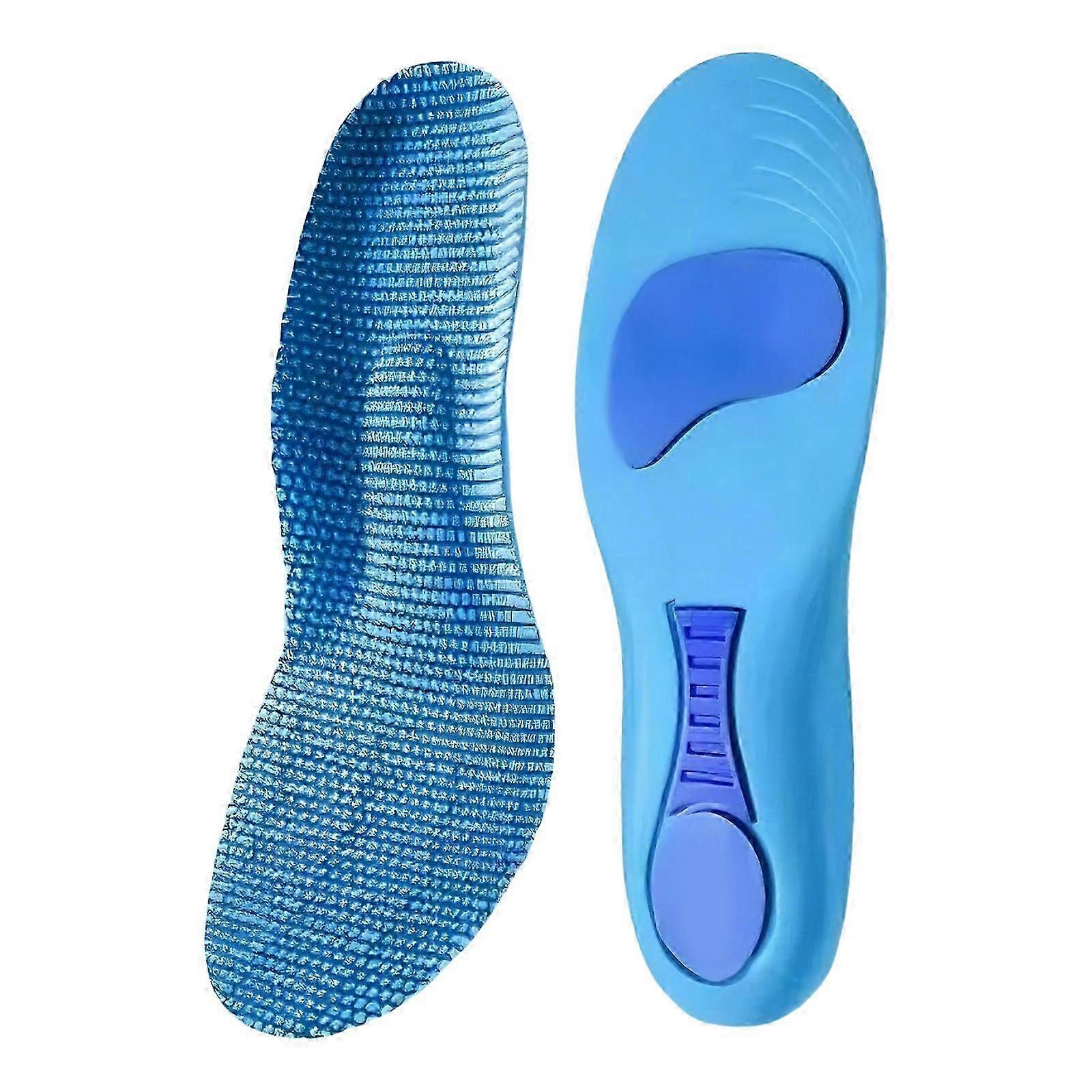 Arch Support Insoles for Plantar Fasciitis Shock Absorbing Cushion Shoe Inserts for Enhances Mobilities and Comfortable  Blue
