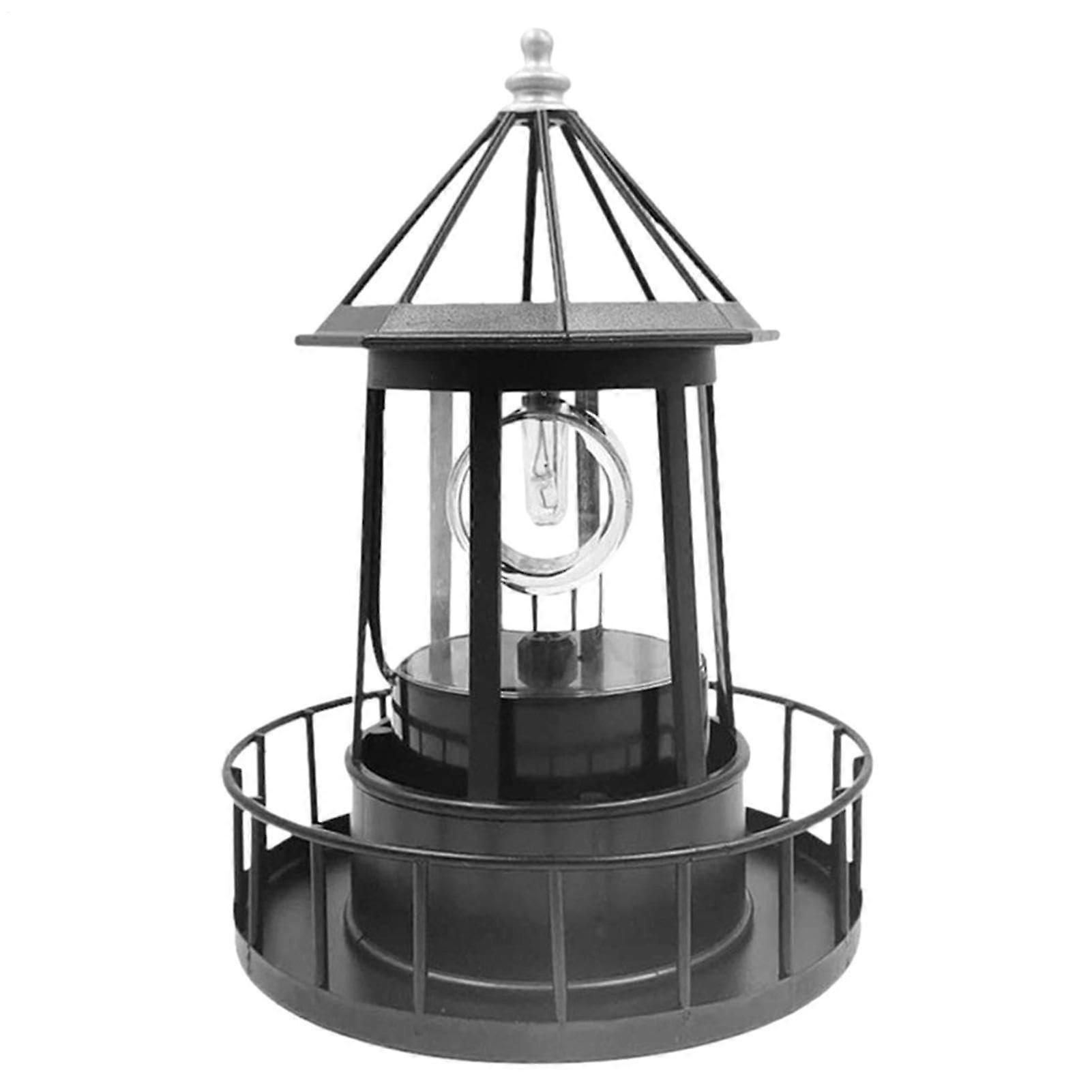Solar Rotating Lighthouses Light Solar LED Lighthouse Garden Light Waterproof Outdoor Lamp No Power Socket Required
