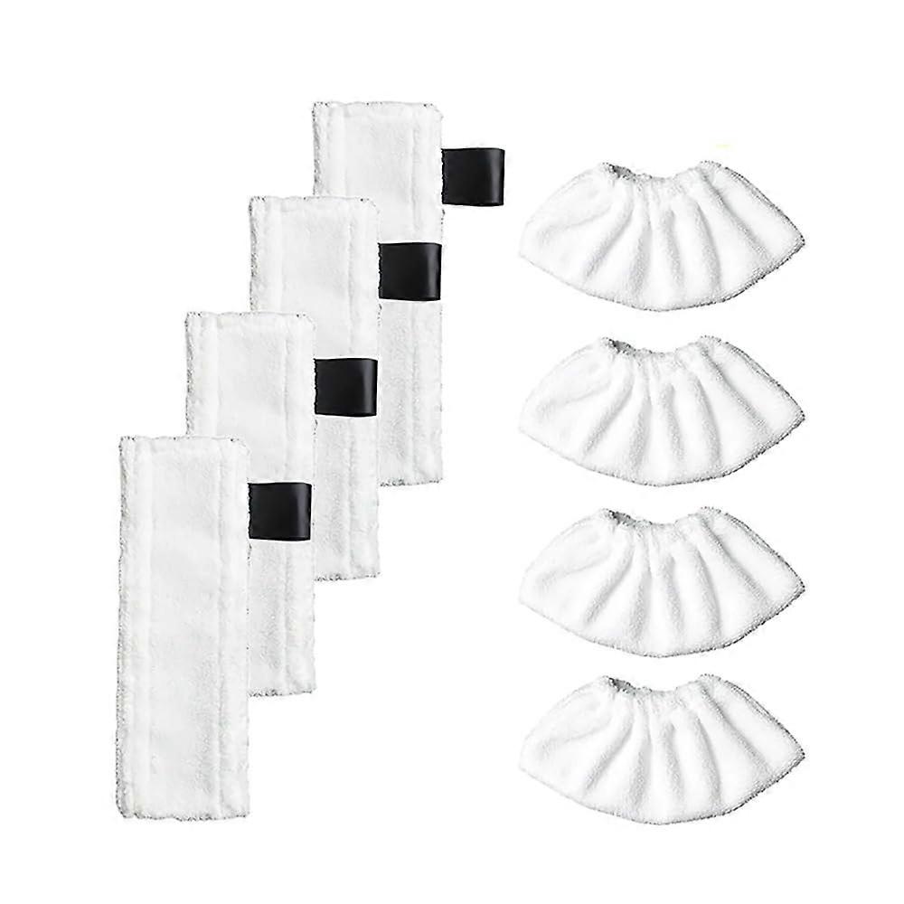 Steam Mop Pads Set of 8 with Cloth Covers for Steam Cleaners