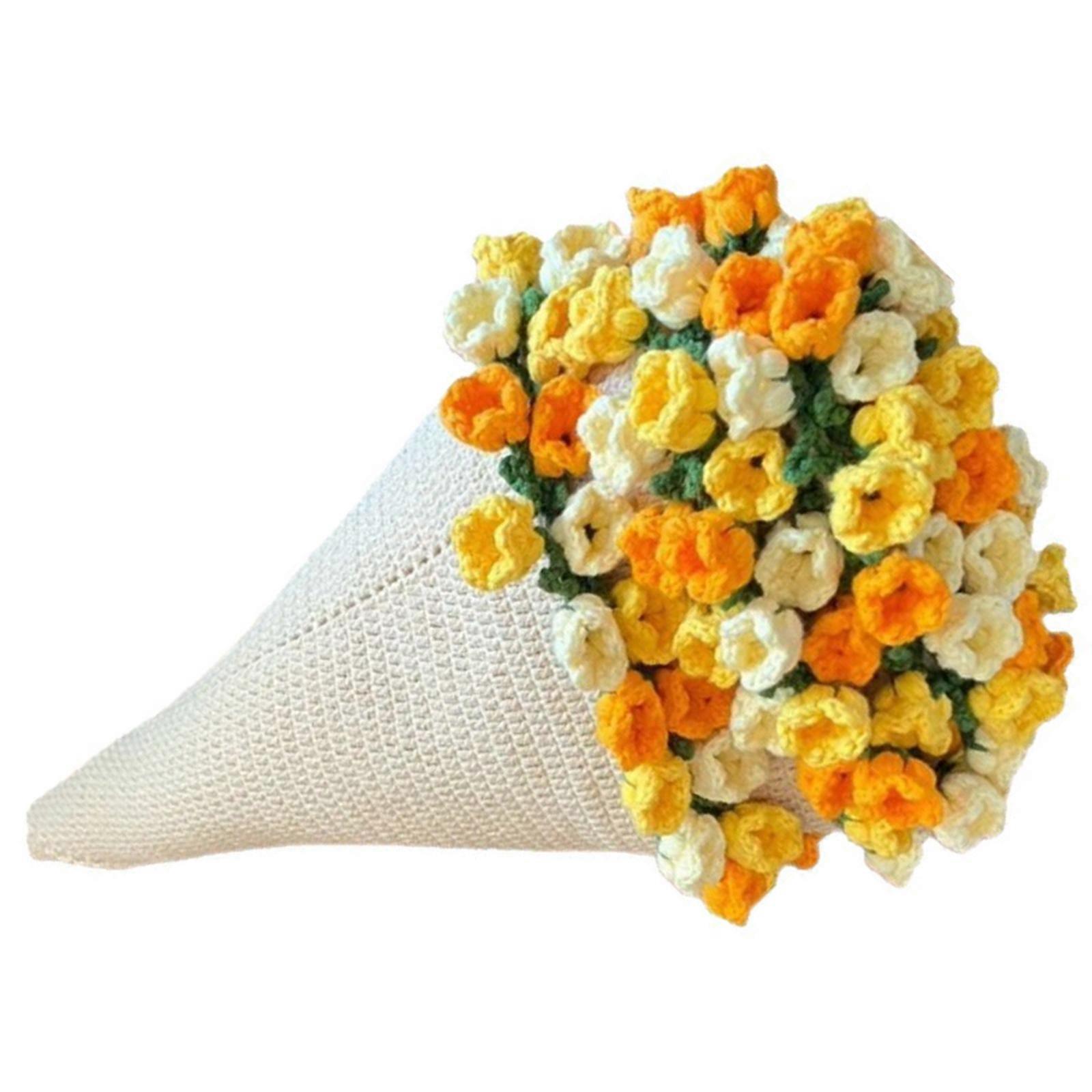 Crochet Flower Bouquet Blanket Set with Step-by-Step Video Tutorial Instruction Beginner Crochet Knitting Supplies  C