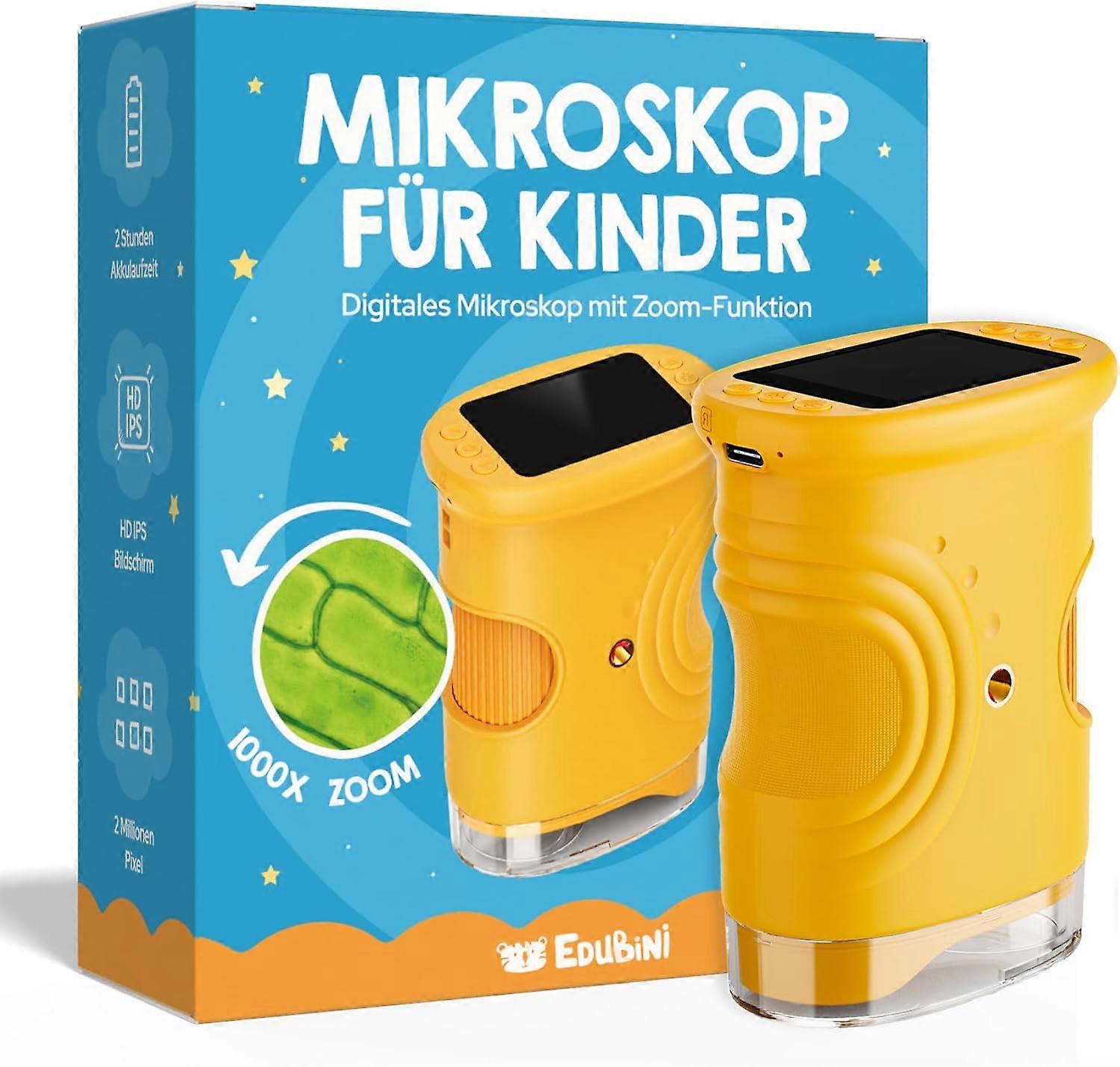 Digital Microscope for Children [1000x Magnification] - Portable Pocket Microscope for Garden, Forest & Experiments - Children's Microscope