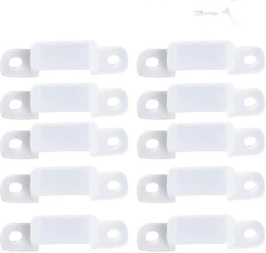 100 Pcs 12mm Silicone Mounting Clips for LED Light Bar Fixing Accessories
