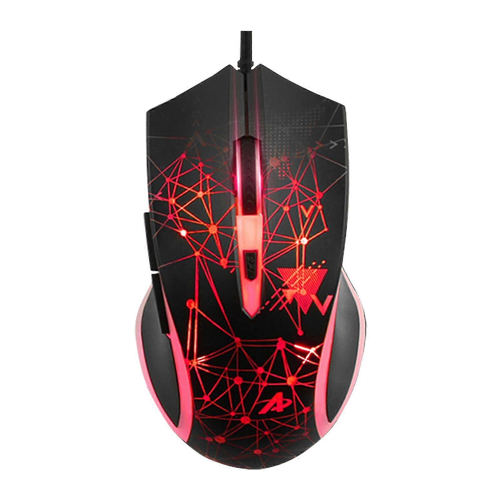 AJAZZ AJ119 Wired Mouse Adjustable DPI Symmetrical Design Portable Programmable USB 3200DPI Desk Mice for Office [jkw]