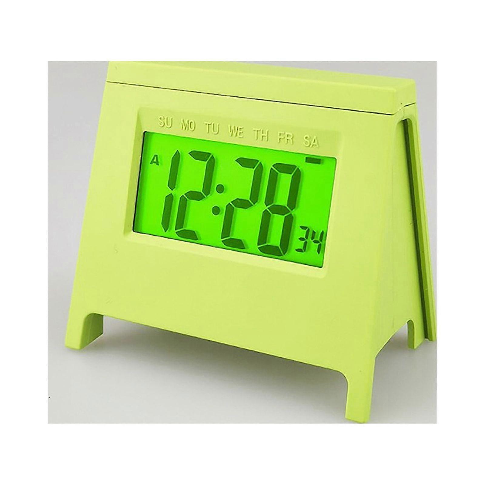 Yonrjhukm Mini LCD Student Alarm Clock New Electronic Clock Smart Desktop Multi Function Clock with Luminous Temperature Calendar