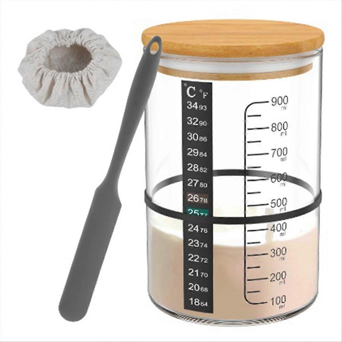 Glass Sourdough Jar 730Ml Fermentation Container Tank