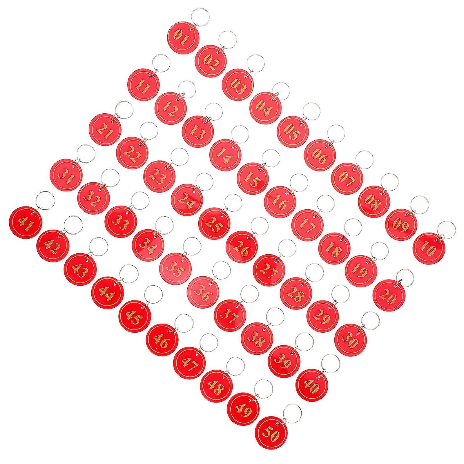 Red DoubleSided Acrylic Number Tags for Bathhouse Party Use with Durable Pieces