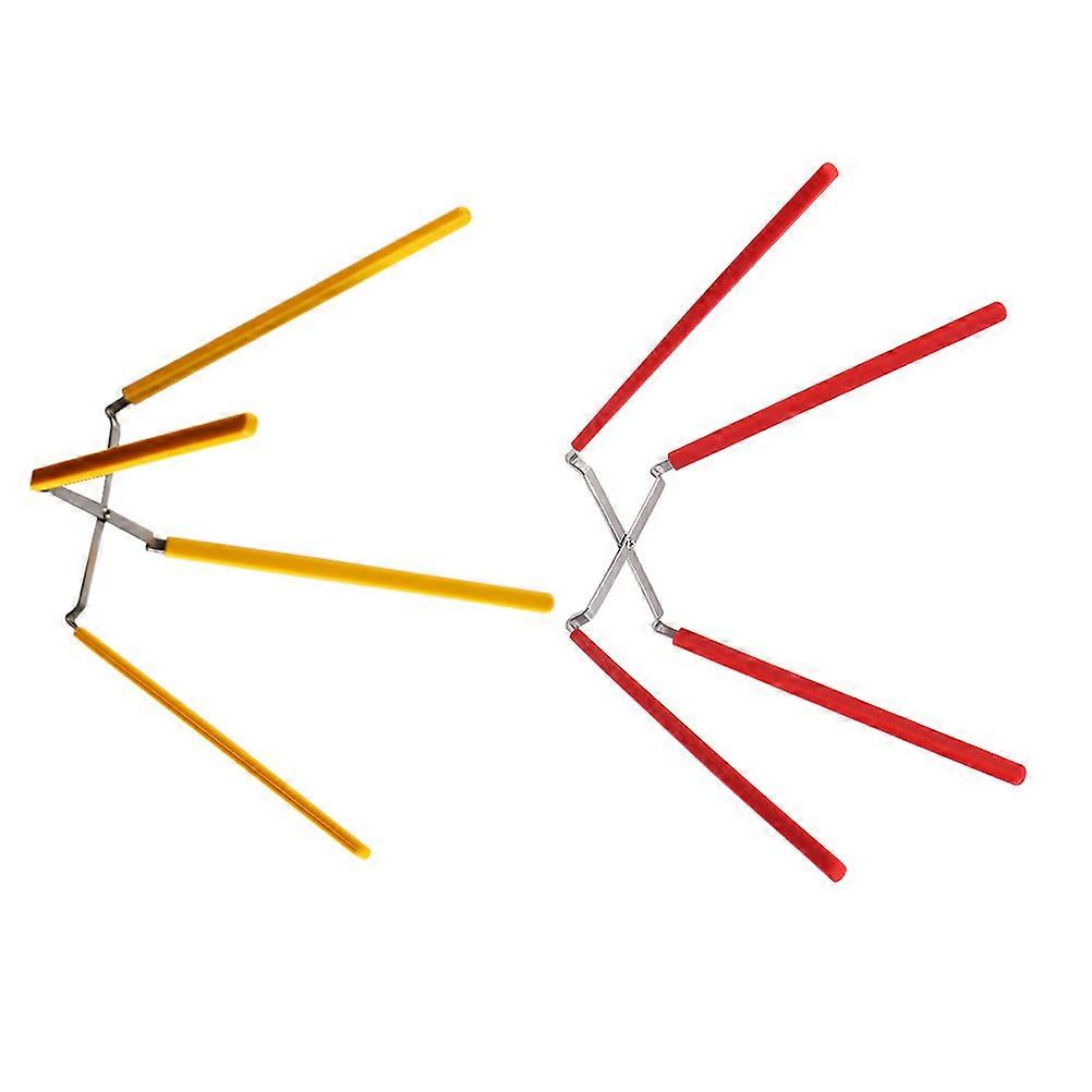 Egg Cake Cooling Rack Set 2Pcs Foldable Stainless Steel Silicone Stand