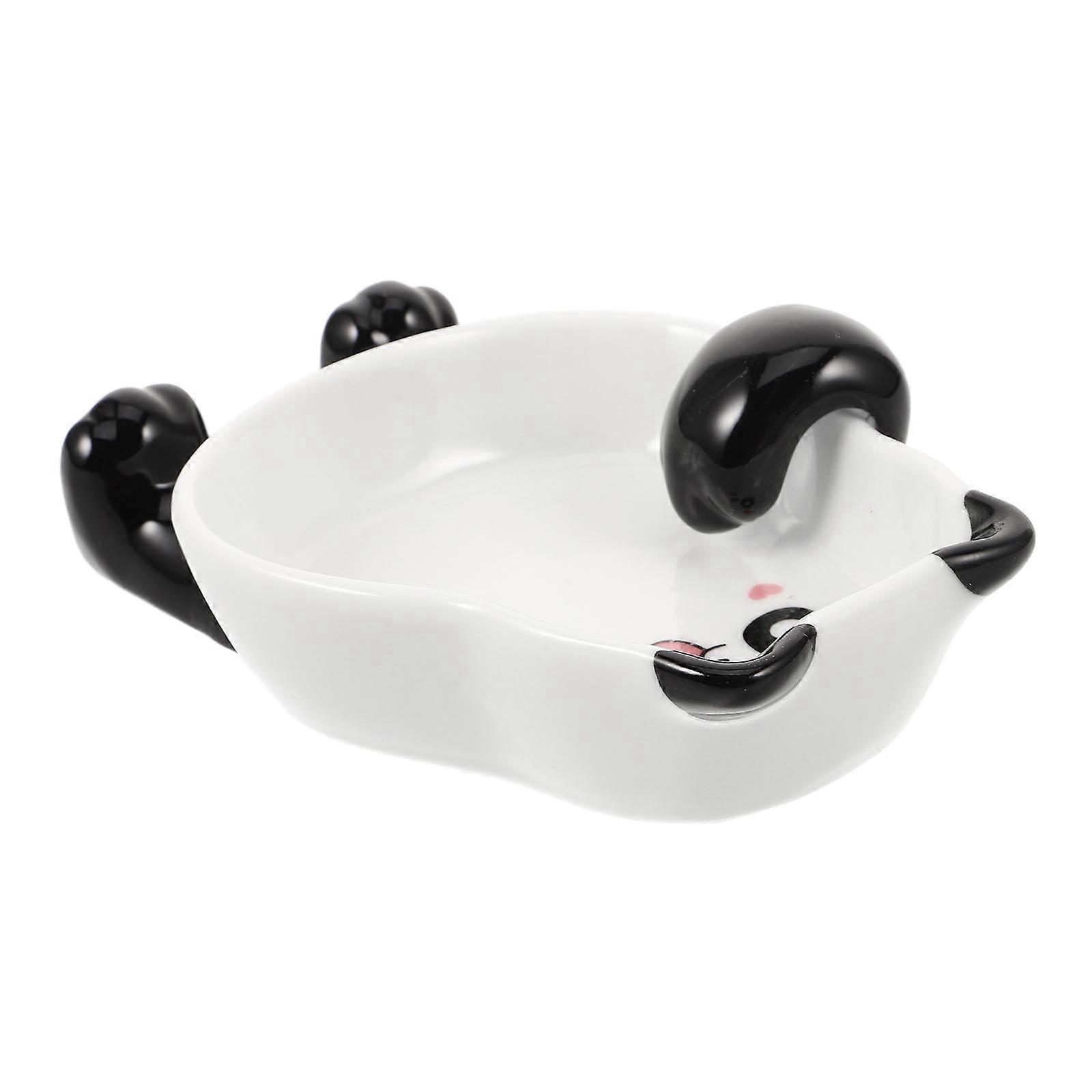 Cartoon Panda Ceramic Chopstick Rest Serving Dipping Sauce Plate