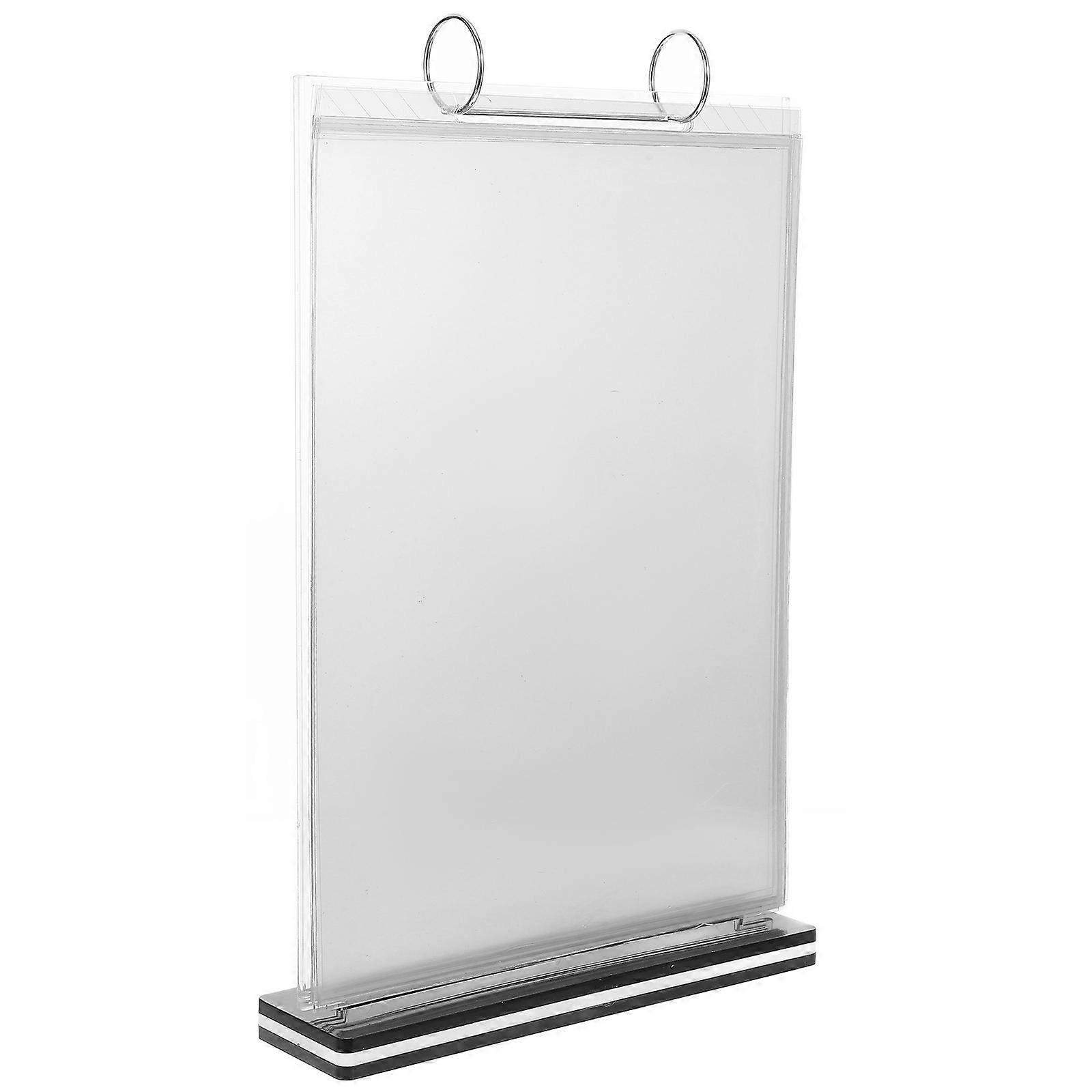 Menu Stand Holder Acrylic Desk Flip Display for Cafe 1 Piece