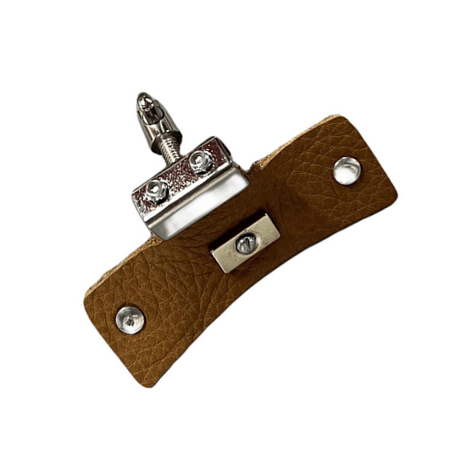 Läder Drum Stickers Trumma Tillbehör Trumdämpare Mute Pads Dampare för Trumma Dämpande Pads Trumtillbehör Trumma Matta brun