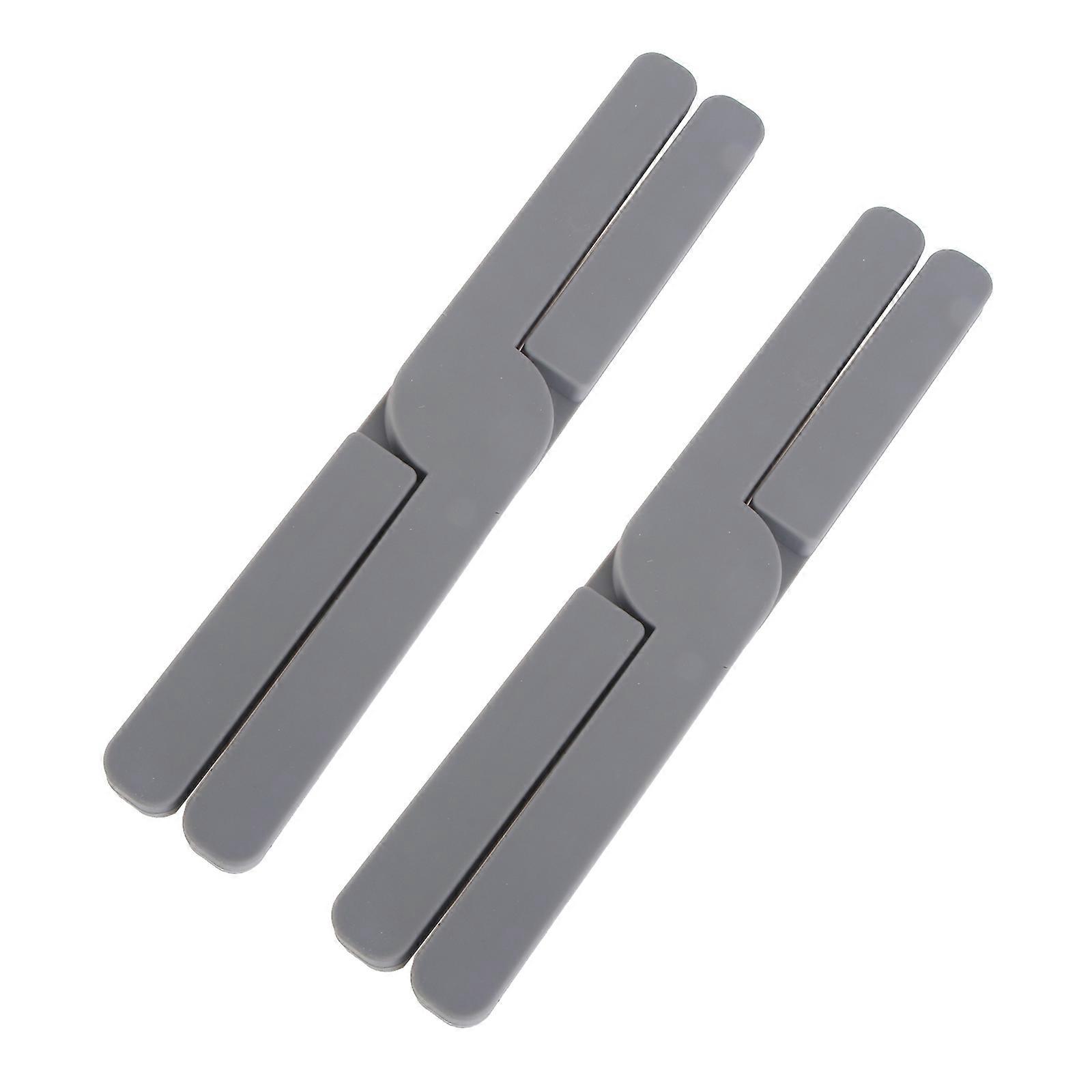 Grey Silicone Mat Foldable Pot Placemat for Kitchen Use 2Pcs Heat Protection