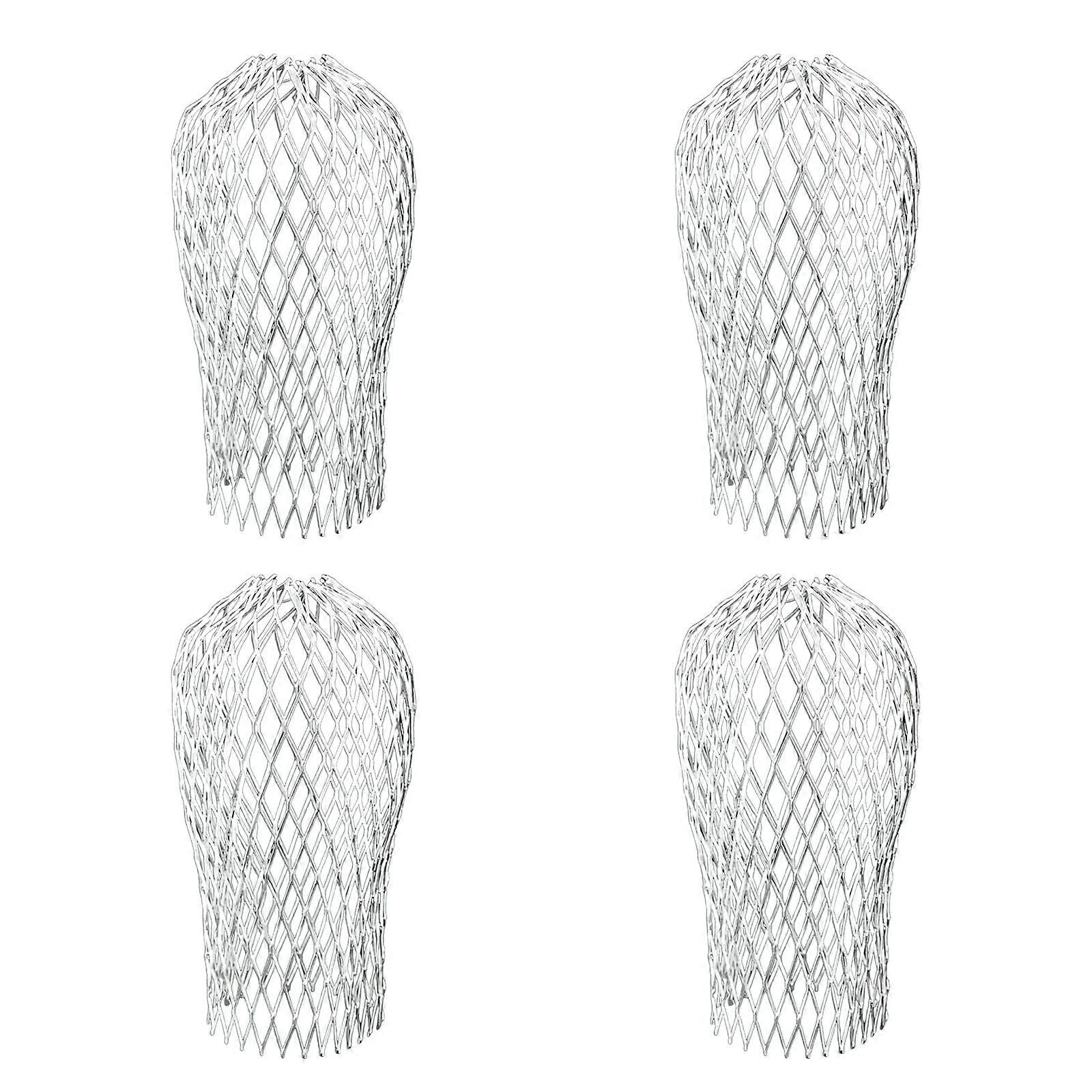 4Pack Aluminum Expandable Gutter Guards and Downspout Filters for Leaves, Clog Prevention, 24 Inch Fit