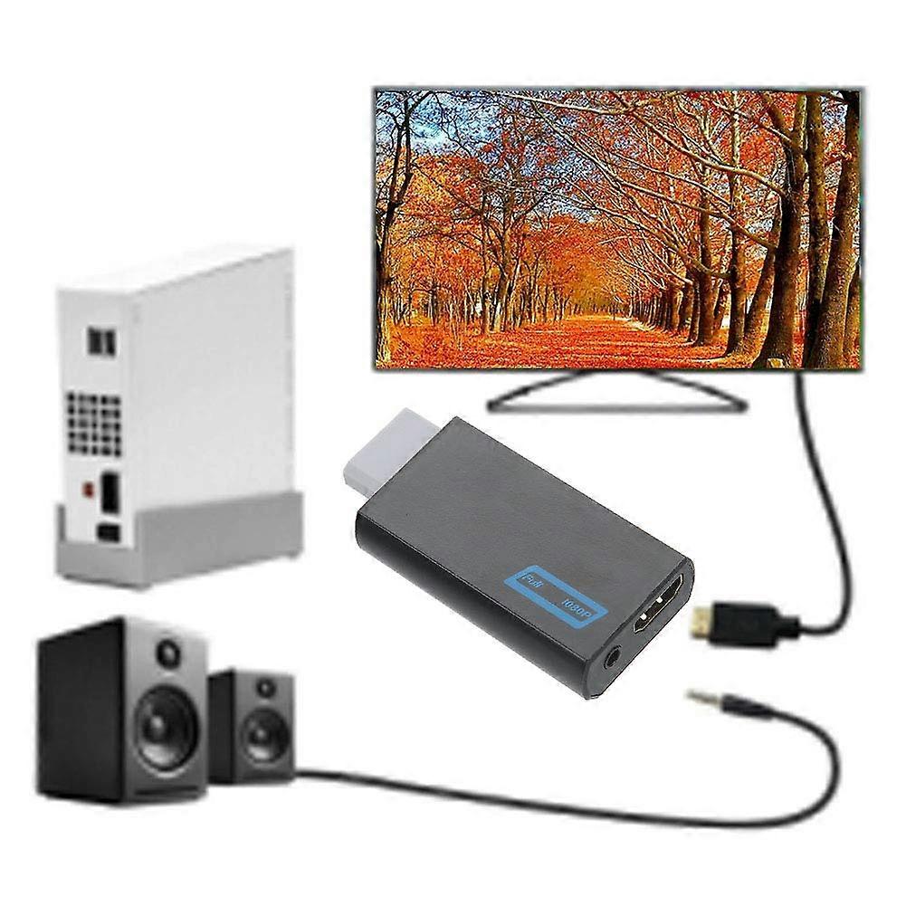 HDMI 1080P Converter Adapter with Audio Output for Full HD Wii to HDTV