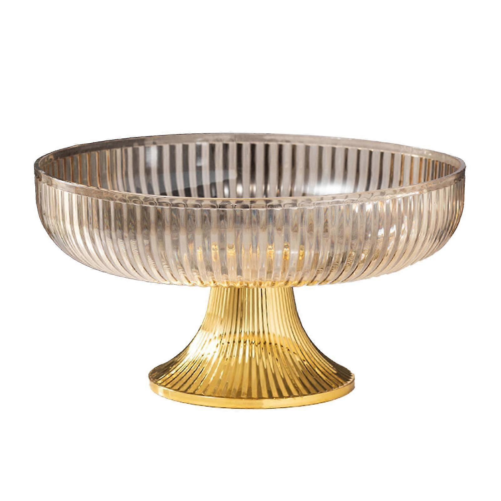 Fruit Plate Multifunctional Plastic Stylish Space Saving Decorative Snack Bowl for Candy Nuts Amber