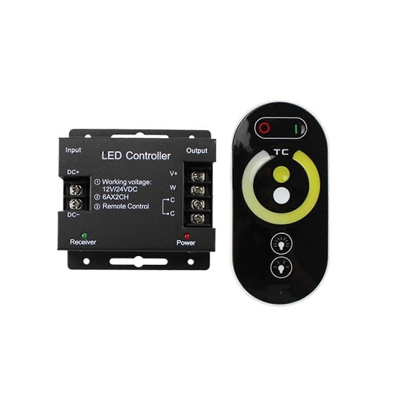 LED Dimmer Switch with Touch Control, Dual Color Temperature LED Light Strip Controller