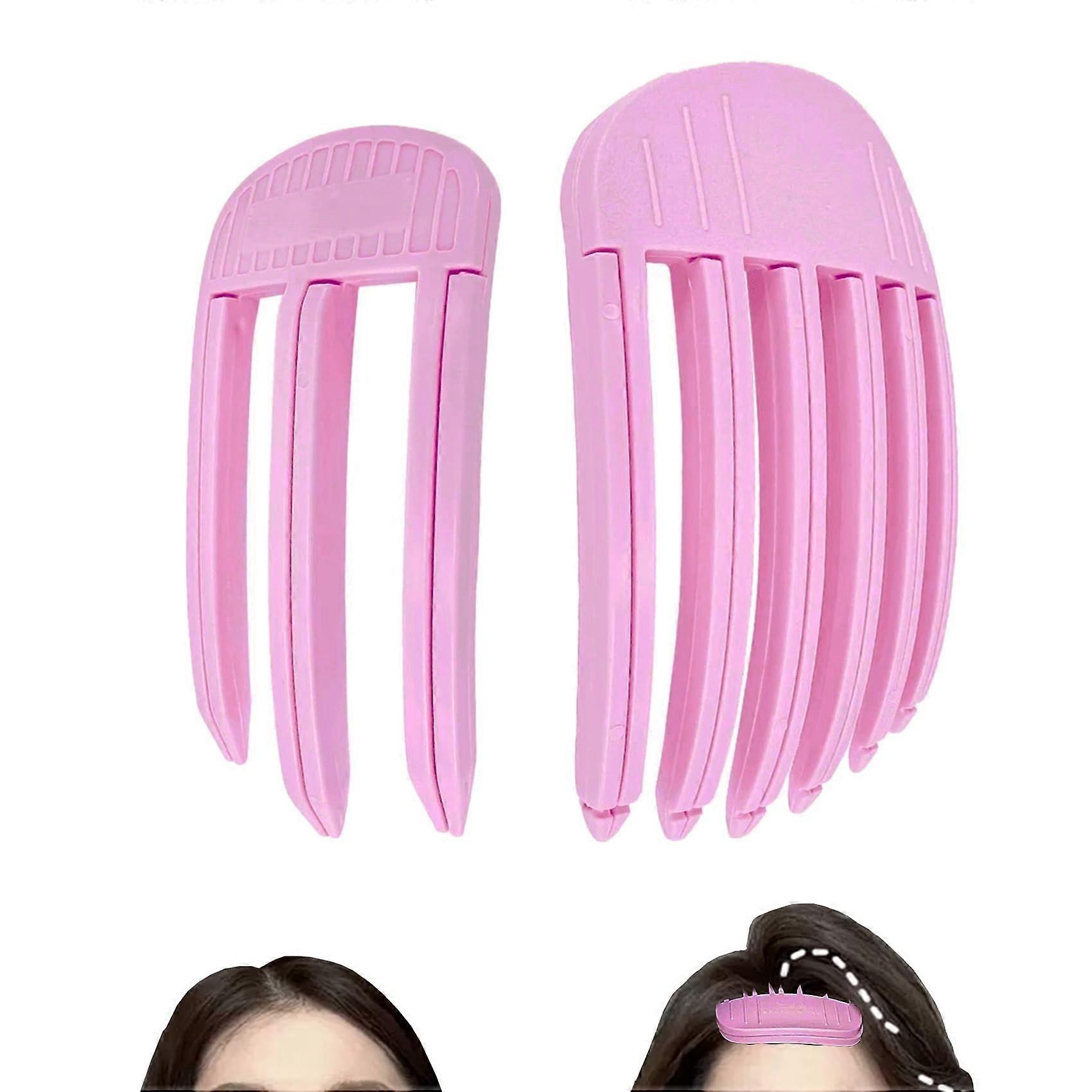 Hair Root Lifter Clips for Instant Volume Boost, Heatless Fluffy Bangs Tool, 2pcs Purple