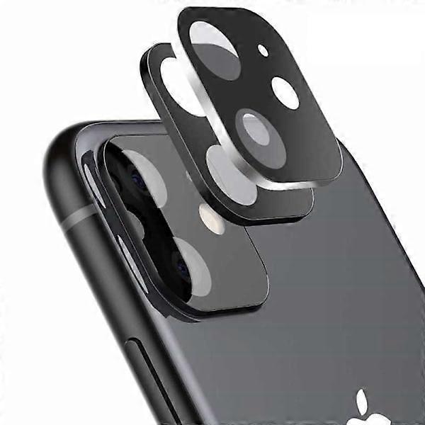 Compatible with iPhone 11 Pro Max Tempered Glass Camera Protection 9H Black
