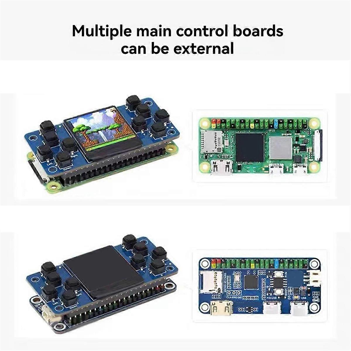 Módulo de jogo com tela LCD de 1,3 polegadas com botão e alto-falante de campainha de áudio para Zero 2W RP2040-PiZero B
