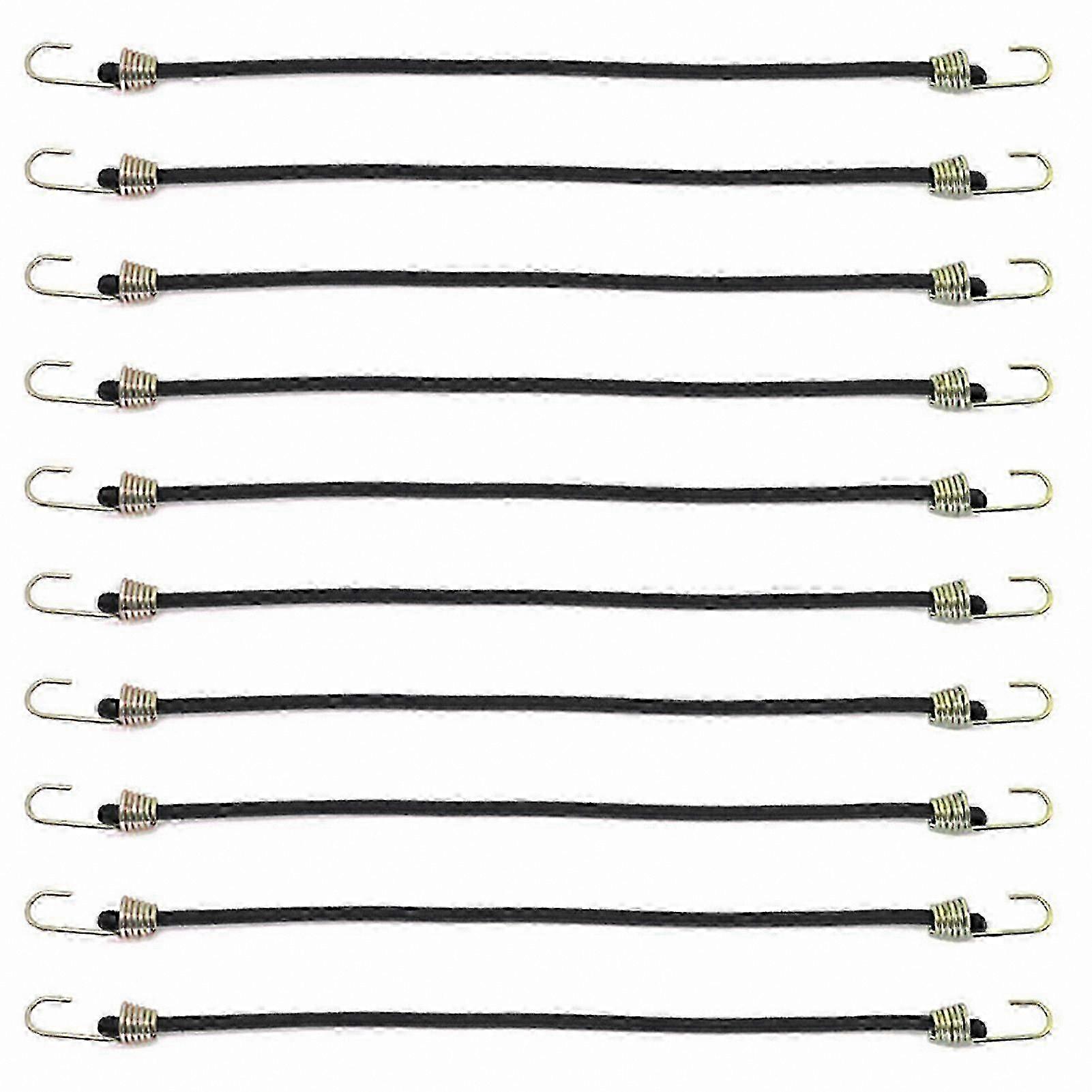 10 Pack Adjustable Bungee Cords with Hooks for Camping and Outdoor Use