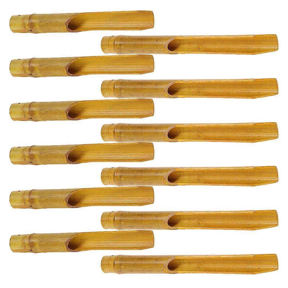 Worgeous 12 Pcs Bamboo Tubes Wind Chime Replacement Parts Light Brown Color