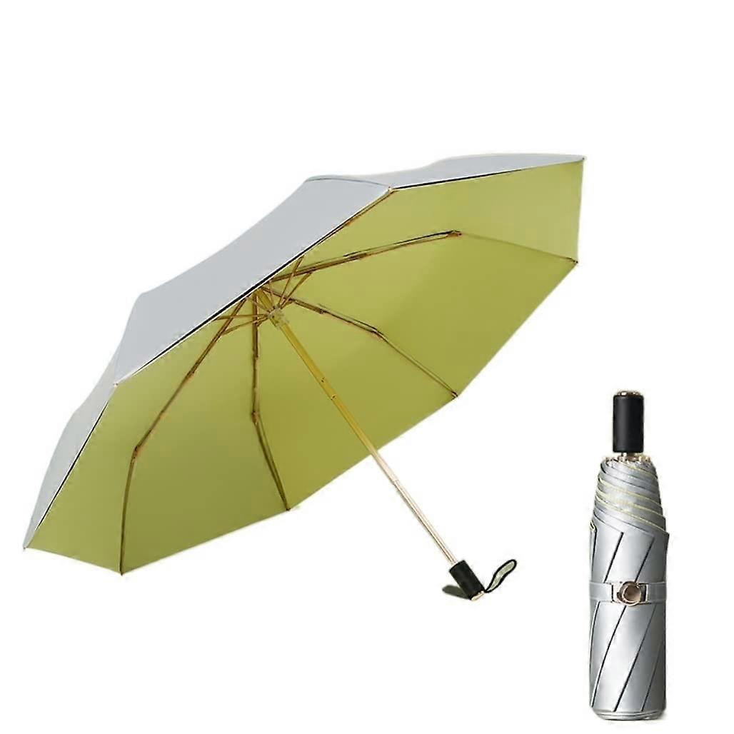 Travel Umbrella Windproof DoubleLayer Canopy All Weather Sun and Rain Compact Folding